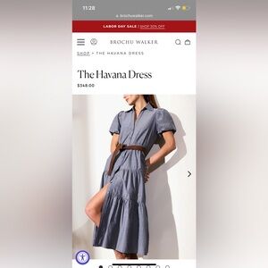 Like new Brochu Walker, The Havana Dress, Size M, Color Washed Slate